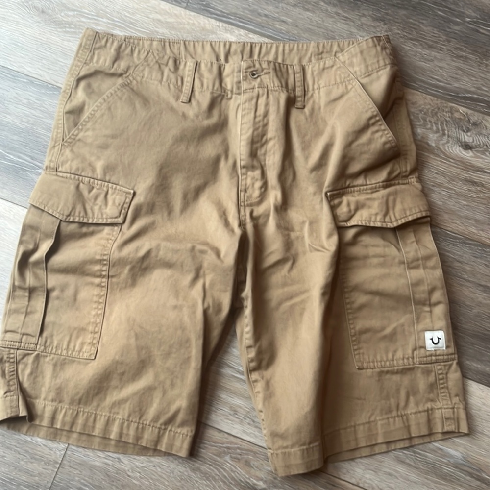 True religion cargo shorts.